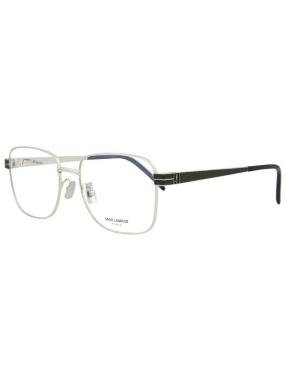 New Saint Laurent Womens Square/Rectangle Silver Black Transparent Fashion Desig